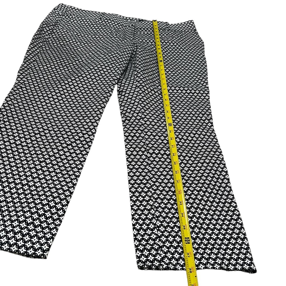LOFT by Ann Taylor Marissa Skinny Black & White Geo Print Ankle Pants, Size 16 - Picture 10 of 12
